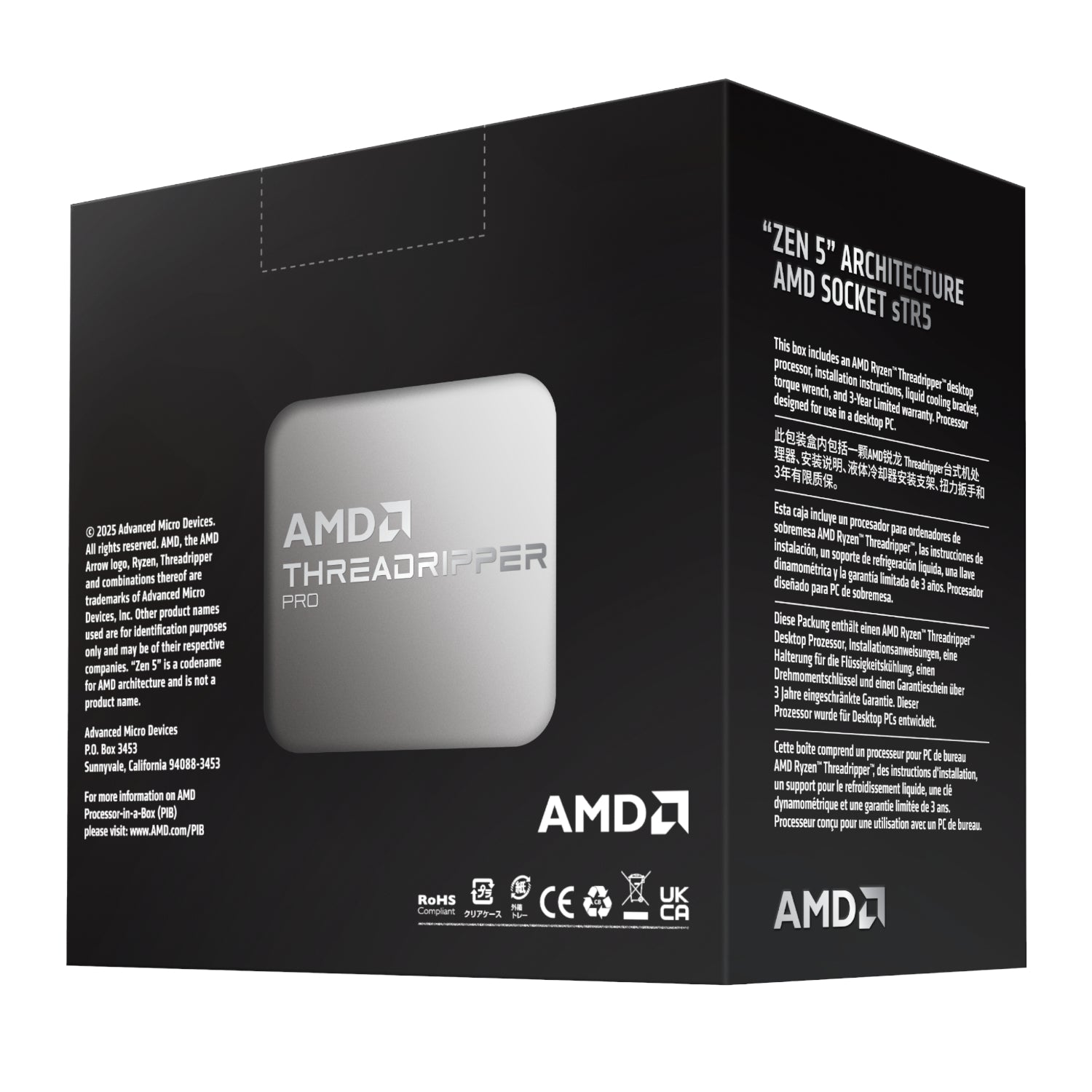 AMD Ryzen Threadripper Pro 9995WX 96-Core 2.5GHz CPU