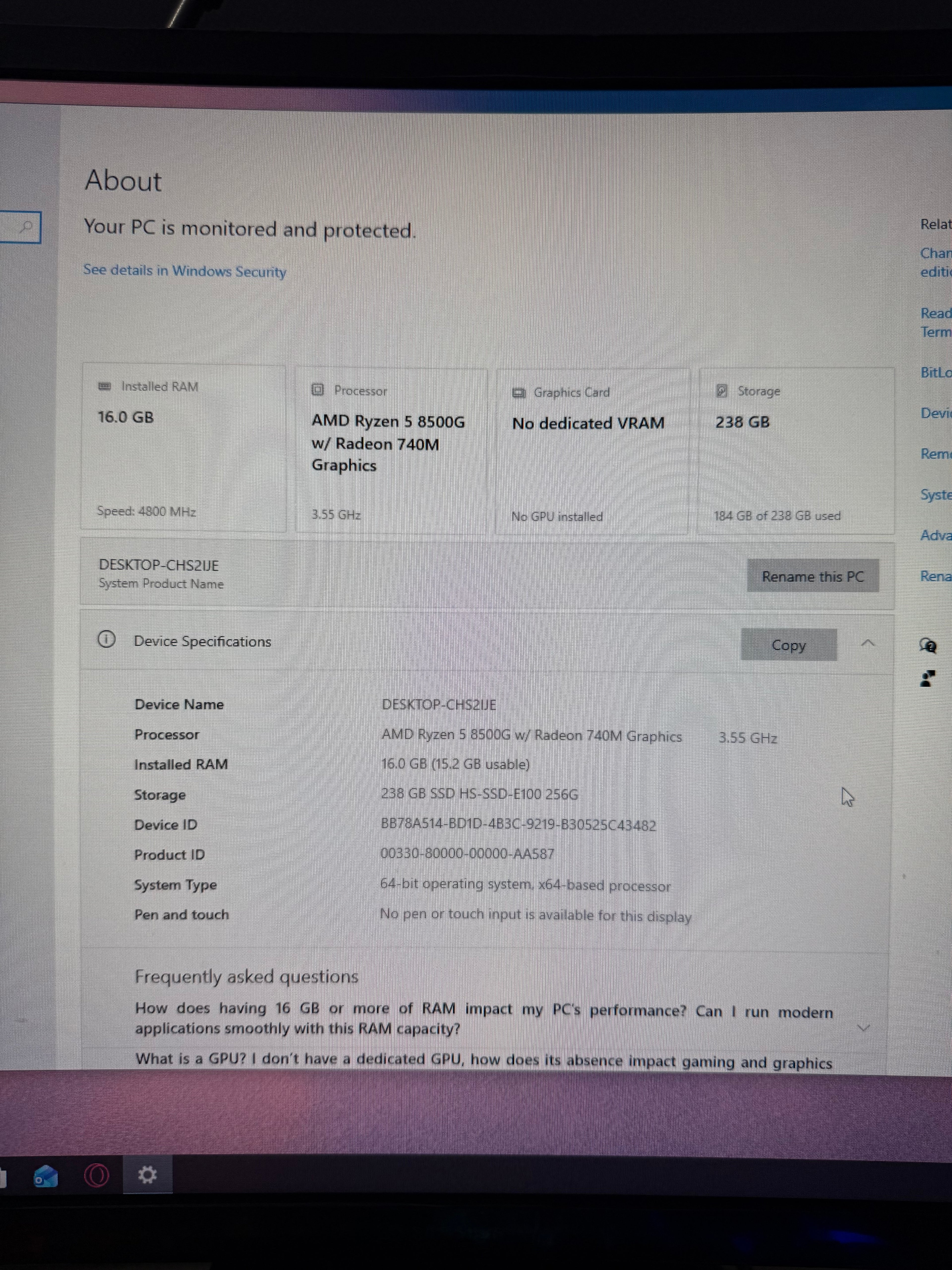 [USED] Ryzen 5 8500G 6-Core AM5 CPU