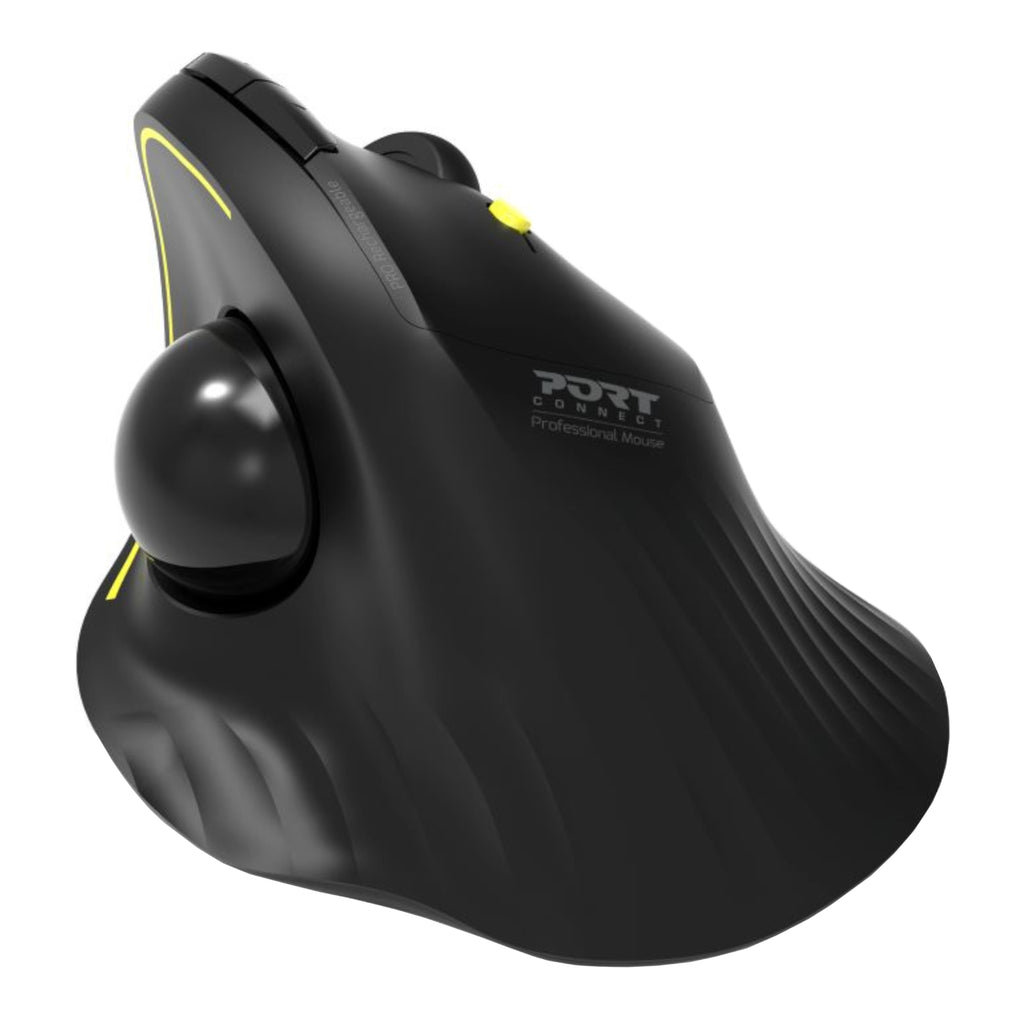 Port Connect Bluetooth + Wireless Rechargeable Ergonomic Trackball Mouse