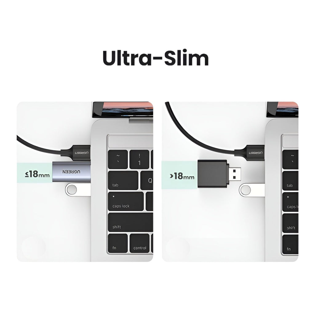 UGREEN CM383-80864 USB-A to 3.5mm Audio Jack External Sound Adapter - Silver