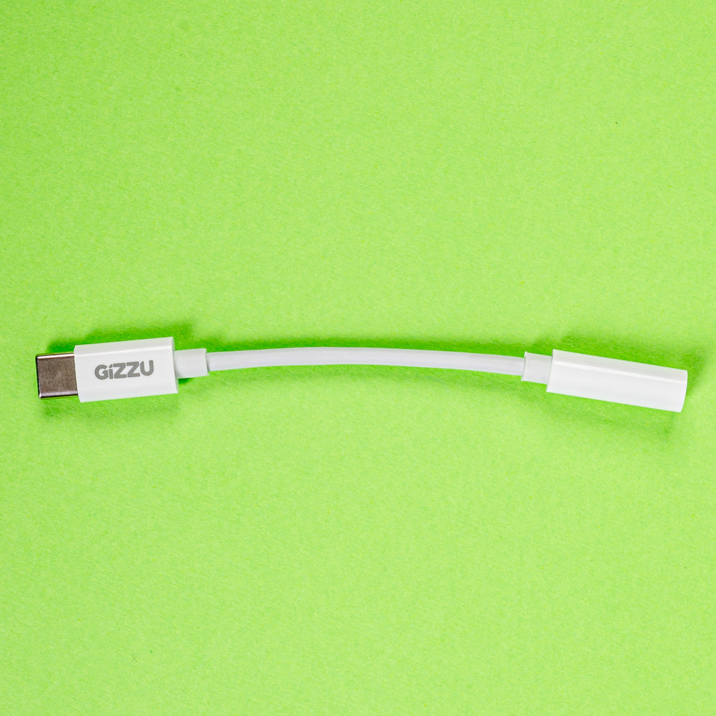 Gizzu USB Type-C to 3.5mm AUX Audio Adapter - White