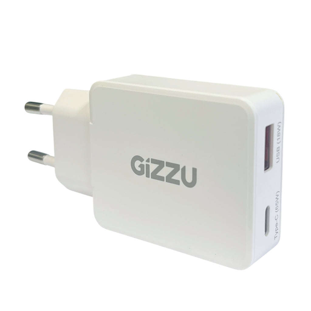 Gizzu 2-Port 65W GaN Wall Charger