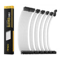 Antec 300mm Sleeved Braided Power Extension Cable Kit – White