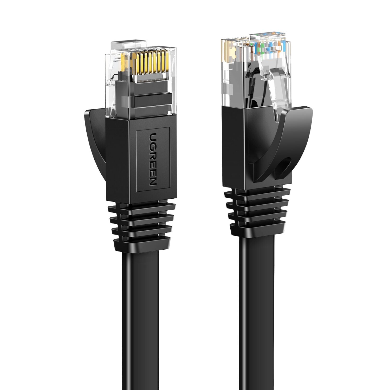 UGREEN NW102 Cat6 U/UTP Flat Ethernet Cable 1m - Black