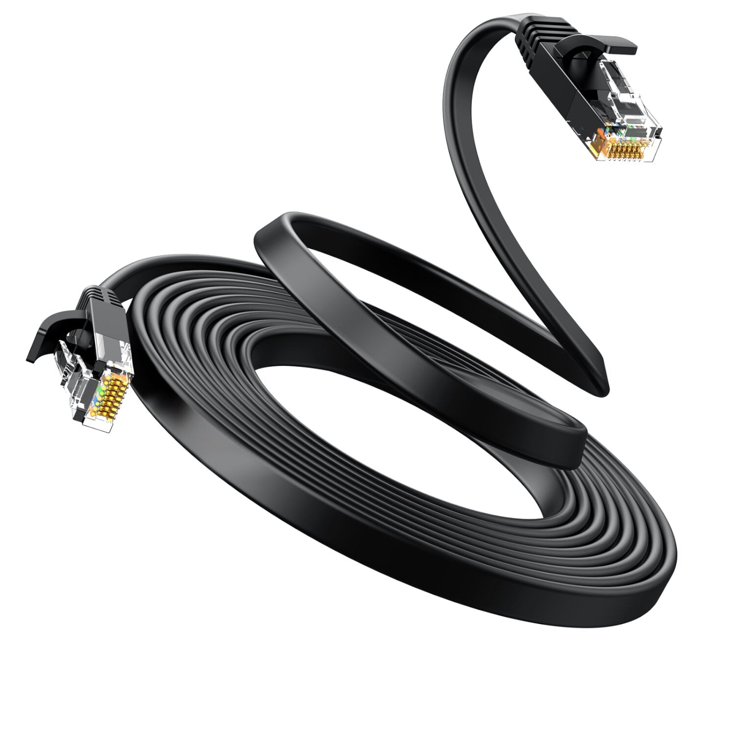 UGREEN NW102 Cat6 U/UTP Flat Ethernet Cable 1m - Black