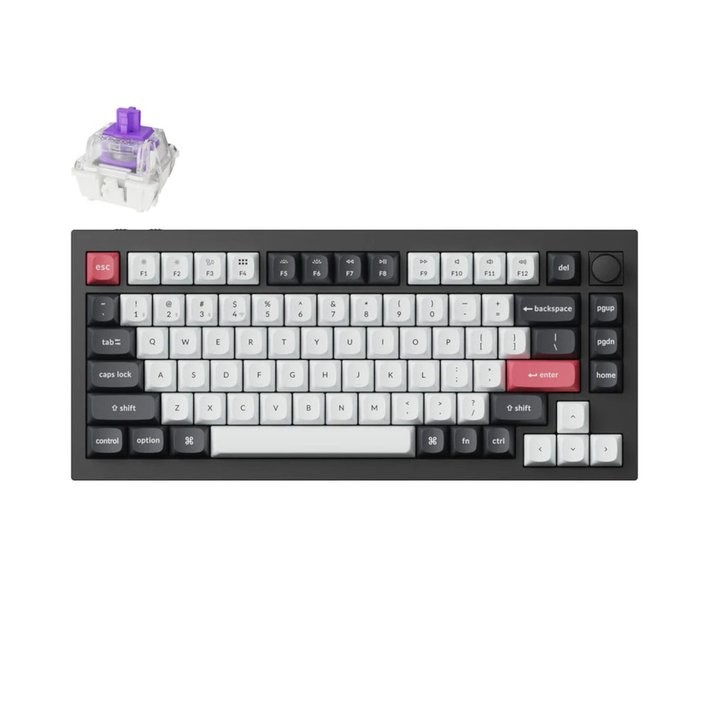 Keychron Q1H-M1 QMK Wireless Custom Keyboard - Black