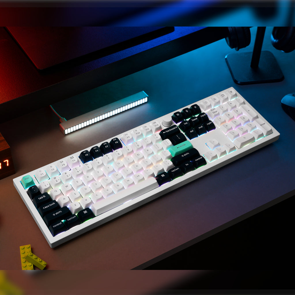 Keychron Q6 HE QMK Full-size Wireless Custom Mechanical Keyboard (Nebula Switch) – Shell White