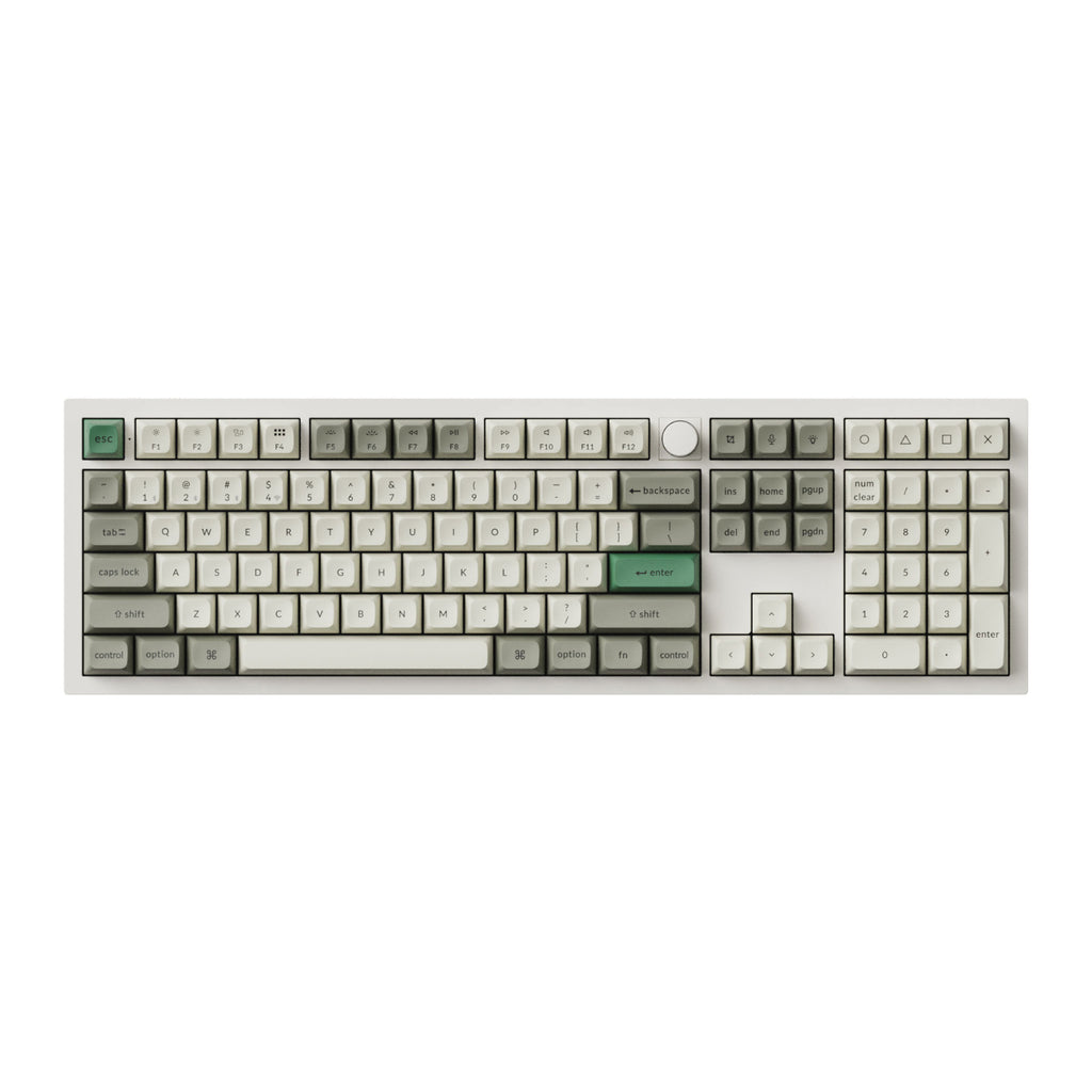 Keychron Q6 Max QMK/VIA Wireless Custom Mechanical Keyboard KSA Gateron Red Jupiter Switches - Shell White