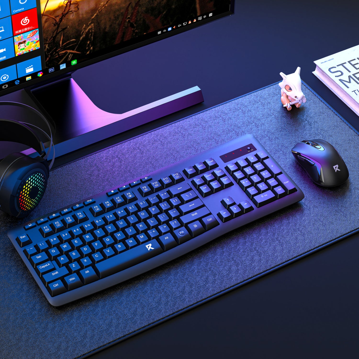 Redragon BS-7367-A Wireless Keyboard and Mouse Combo - Black
