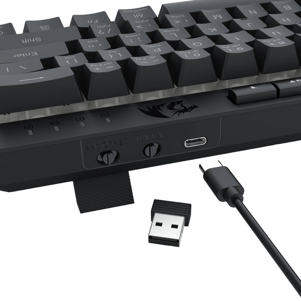 Redragon SHIVA K522 PRO RGB Wireless Gaming Keyboard- Black