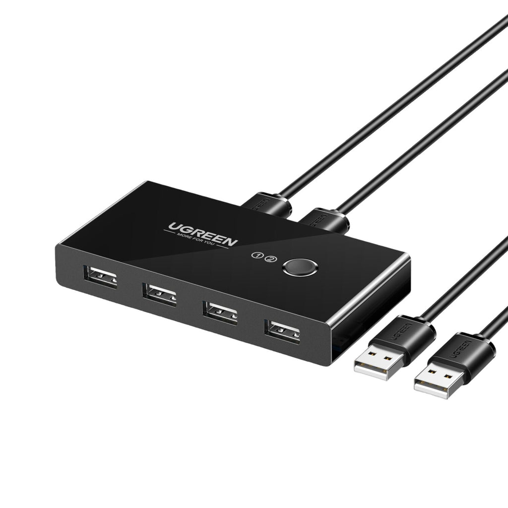 UGREEN USB 2.0 4-Port Switch Box, with 1.5m USB Cables